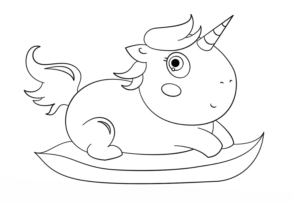 Baby Chibi Unicorn Coloring Page Md Coloring Page — Free Printable — free printable coloring page