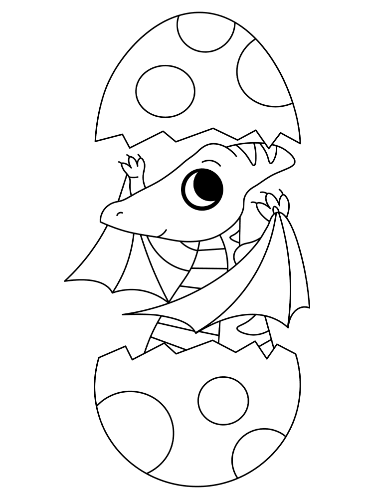 Baby Dinosaur Hatching From Egg 1 Md Coloring Page — Free Printable — free printable coloring page