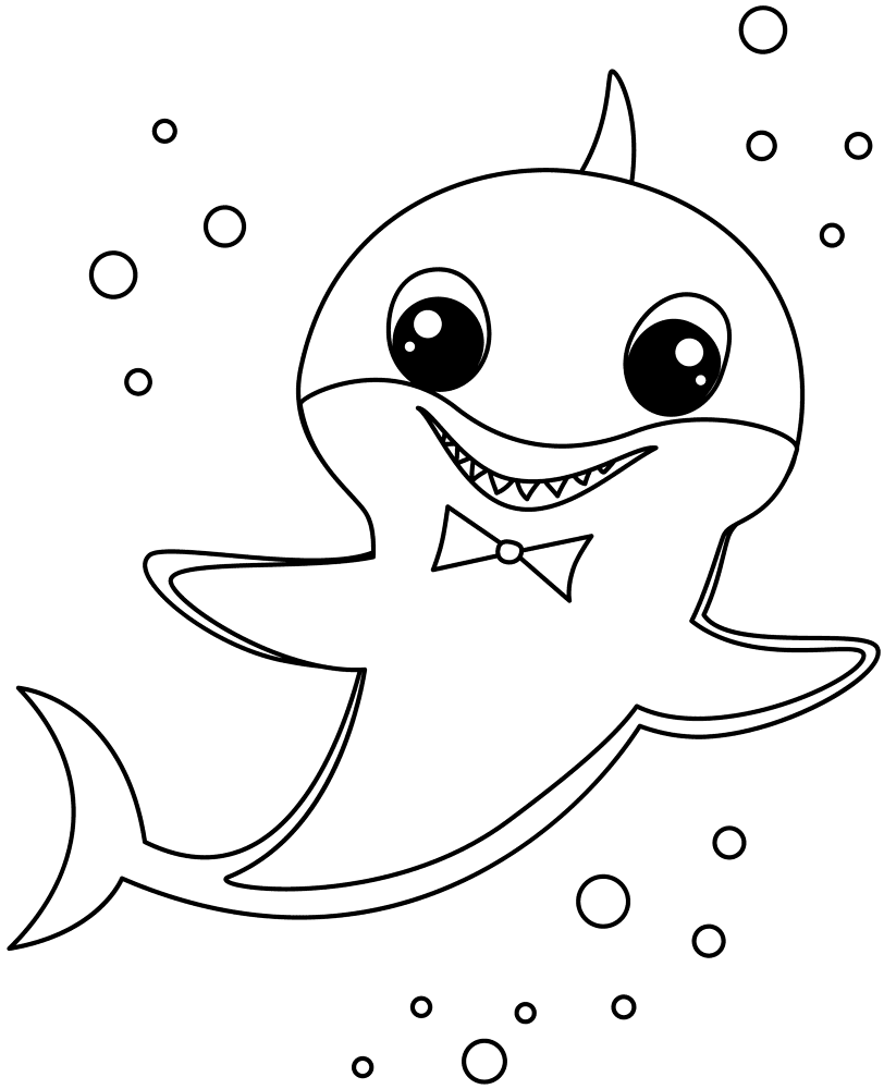 Baby Shark 3 Coloring Page Md Coloring Page — Free Printable — free printable coloring page