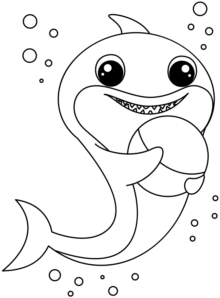 Baby Shark 7 Coloring Page Md Coloring Page — Free Printable — free printable coloring page