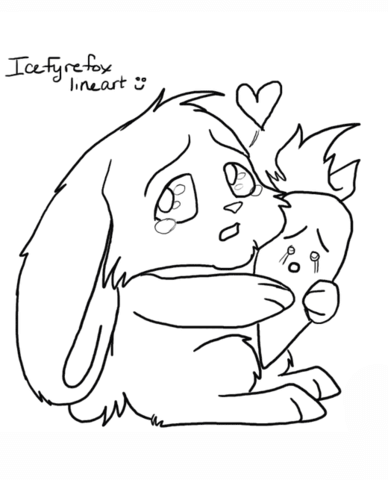 Bunny With Carrot Coloring Page Md Coloring Page — Free Printable — free printable coloring page
