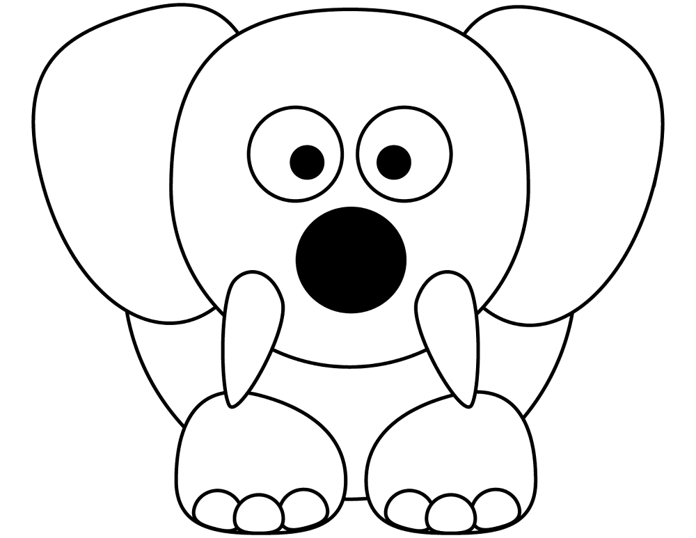 Cartoon Elephant Coloring Page Md Coloring Page — Free Printable — free printable coloring page
