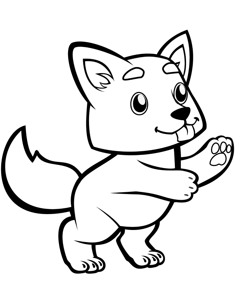 Cute Baby Wolf Coloring Page Md Coloring Page — Free Printable — free printable coloring page