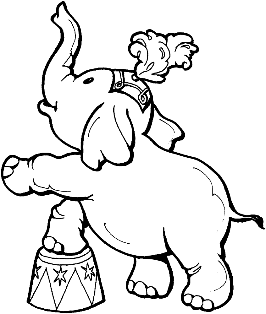 Elephant Play Circus Coloring Page Md Coloring Page — Free Printable — free printable coloring page