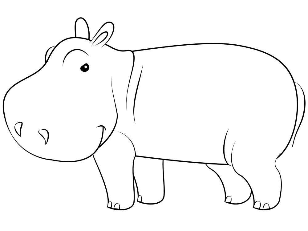 Hippo Coloring Page Md Coloring Page — Free Printable — free printable coloring page