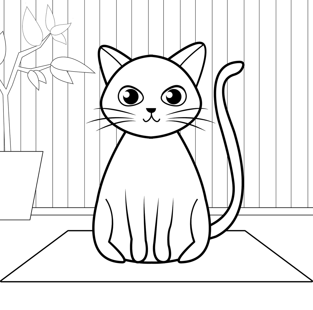 Kitten 2 Coloring Page Md Coloring Page — Free Printable — free printable coloring page