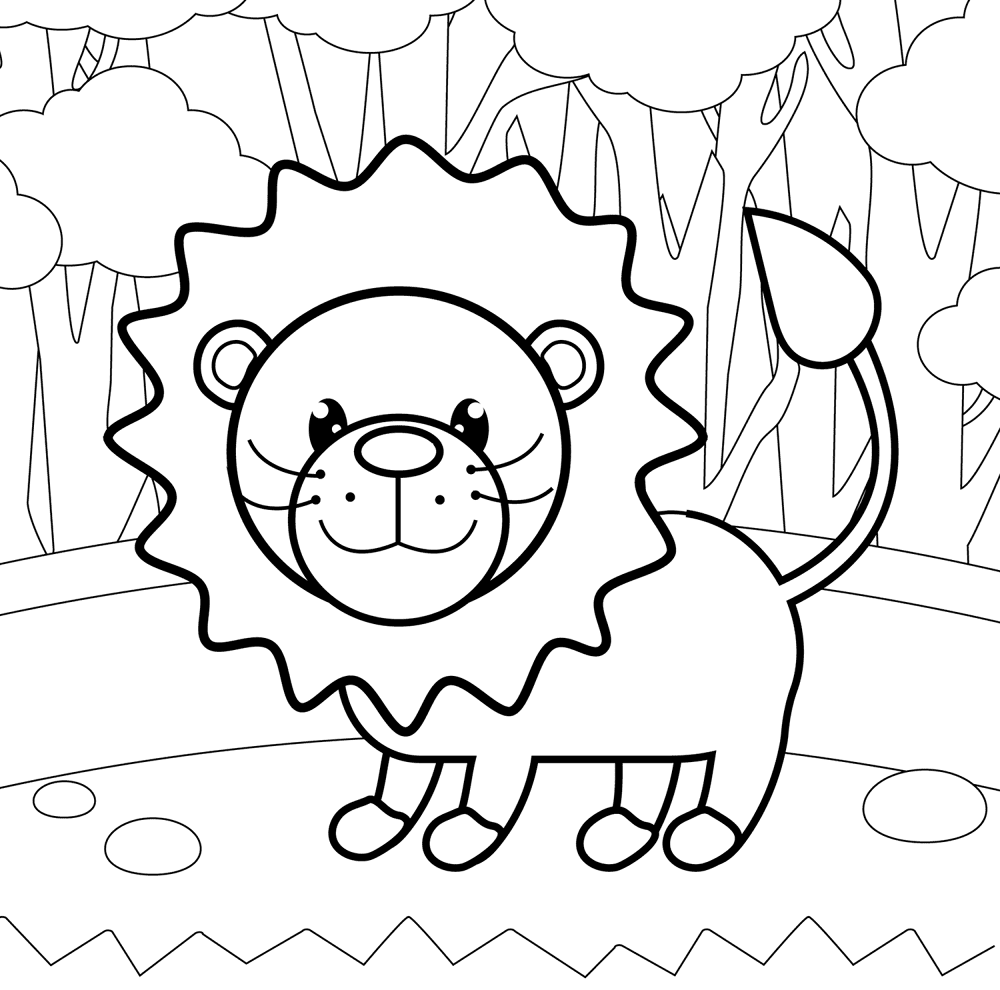 Lion 2 Coloring Page Md Coloring Page — Free Printable — free printable coloring page