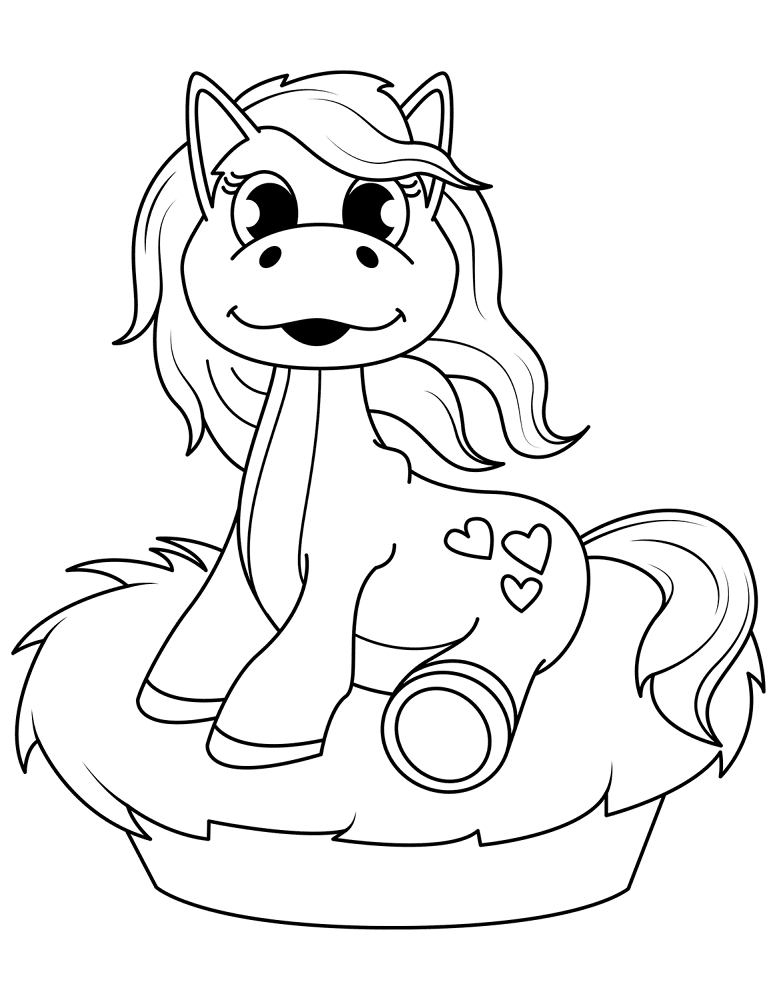 Lovely Horse Coloring Page Md Coloring Page — Free Printable — free printable coloring page