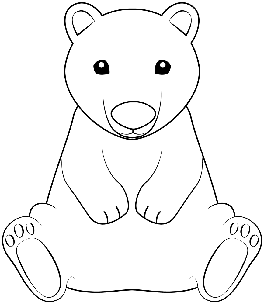 Polar Bear Coloring Page Md Coloring Page — Free Printable — free printable coloring page