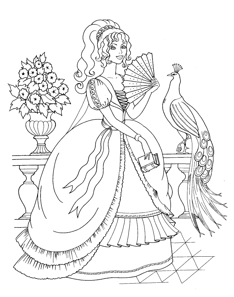 Beautiful Princess Coloring Page Md Coloring Page — Free Printable — free printable coloring page