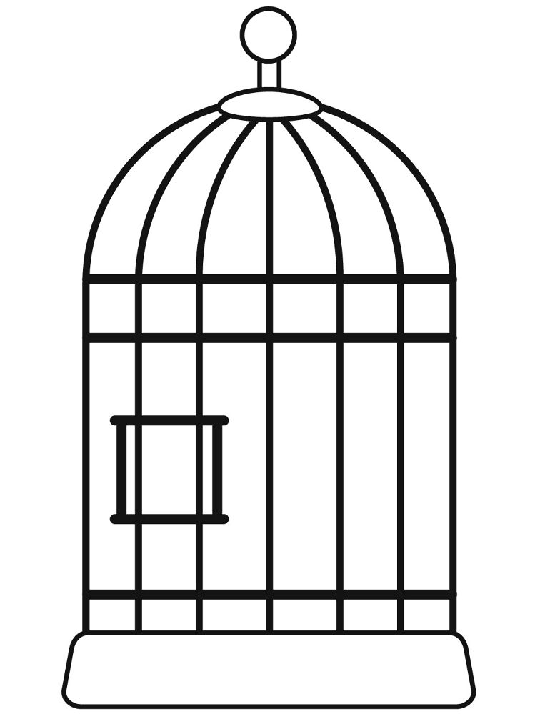 Bird Cage Coloring Page Md Coloring Page — Free Printable — free printable coloring page