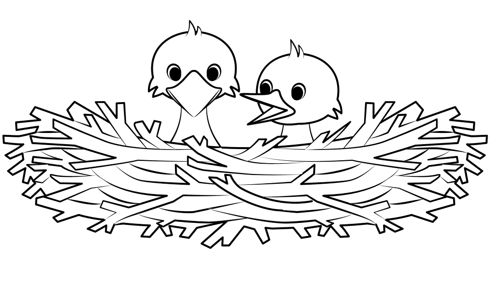 Bird Nest Coloring Page Md Coloring Page — Free Printable — free printable coloring page
