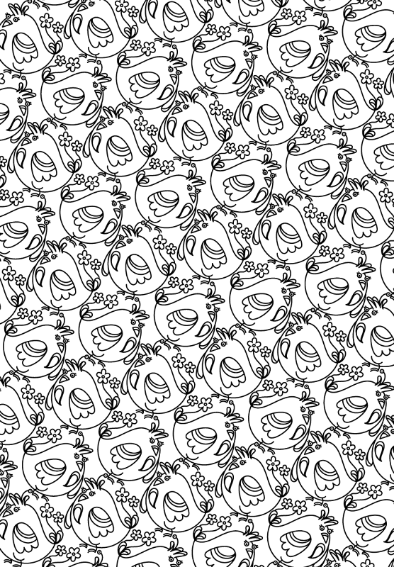 Bird Pattern Coloring Page Md Coloring Page — Free Printable — free printable coloring page