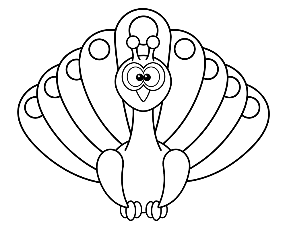 Cartoon Peacock Coloring Page Md Coloring Page — Free Printable — free printable coloring page