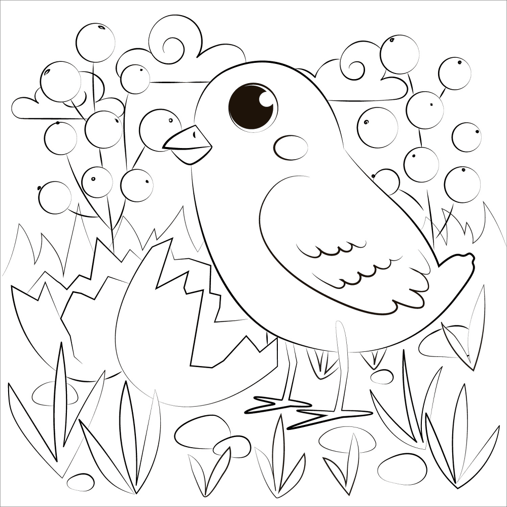 Chick Coloring Page Md Coloring Page — Free Printable — free printable coloring page