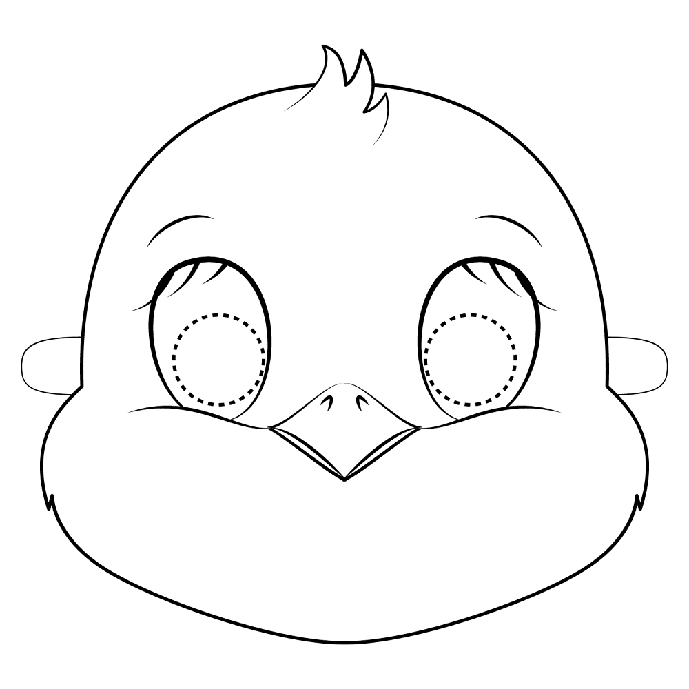 Chick Mask Coloring Page Md Coloring Page — Free Printable — free printable coloring page
