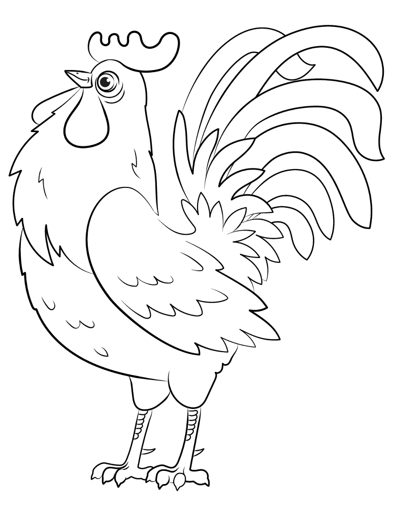 Cockerel Coloring Page Md Coloring Page — Free Printable — free printable coloring page