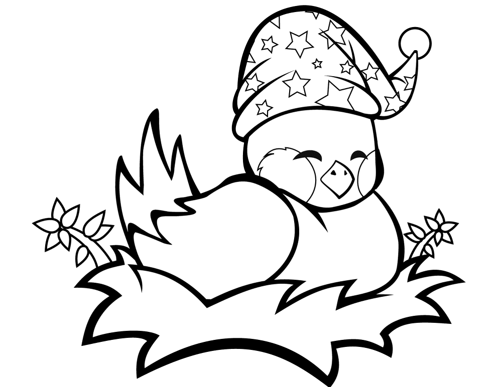 Cute Bird In A Nest Coloring Page Md Coloring Page — Free Printable — free printable coloring page