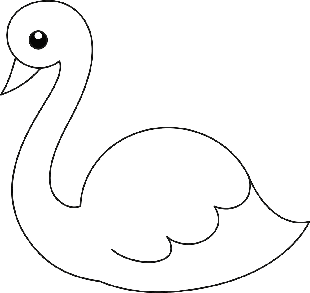 Cute Swan Coloring Page Md Coloring Page — Free Printable — free printable coloring page