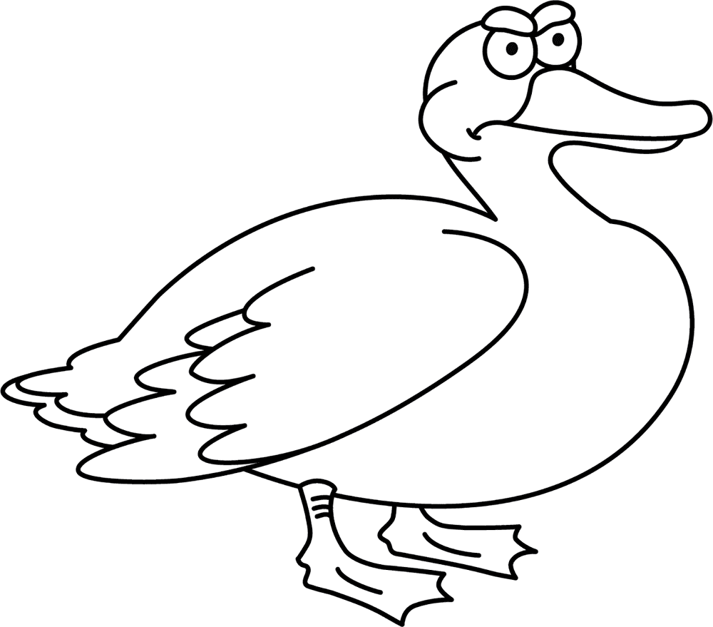 Funny Duck Coloring Page Md Coloring Page — Free Printable — free printable coloring page