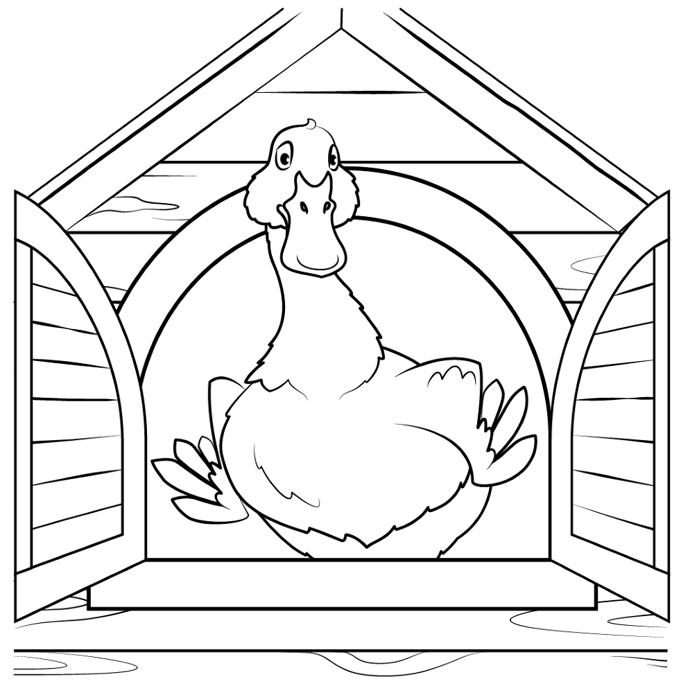 Goose At The Window Coloring Page Md Coloring Page — Free Printable — free printable coloring page