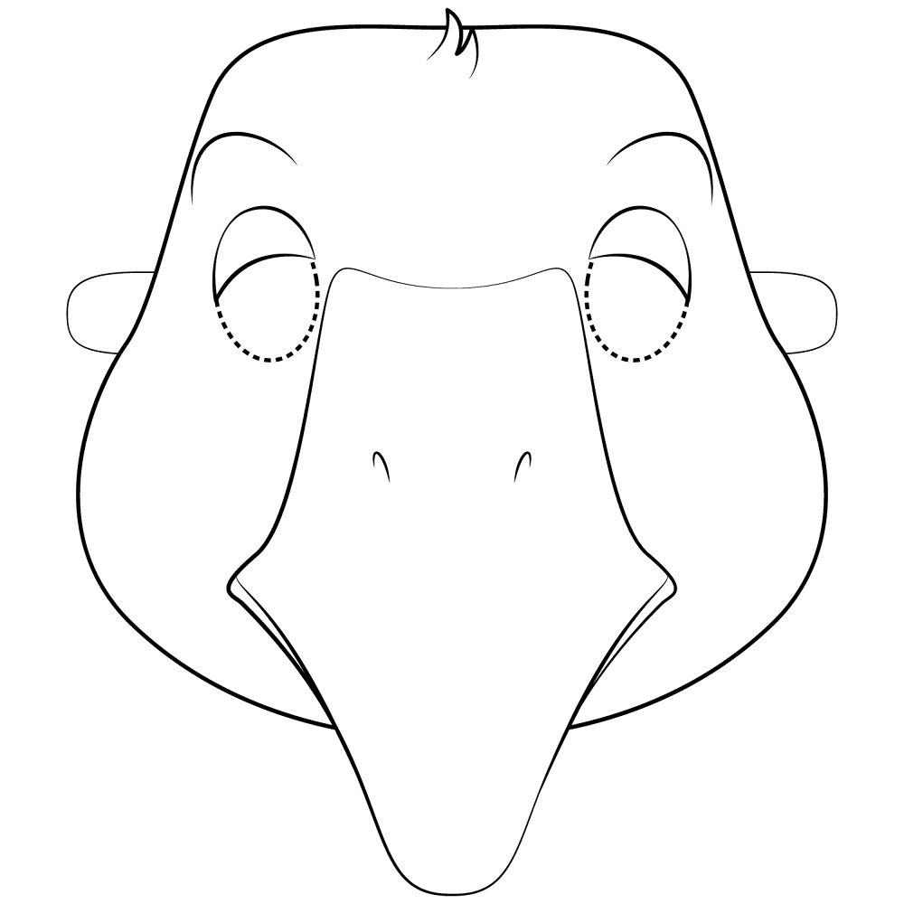 Goose Mask Coloring Page Md Coloring Page — Free Printable — free printable coloring page