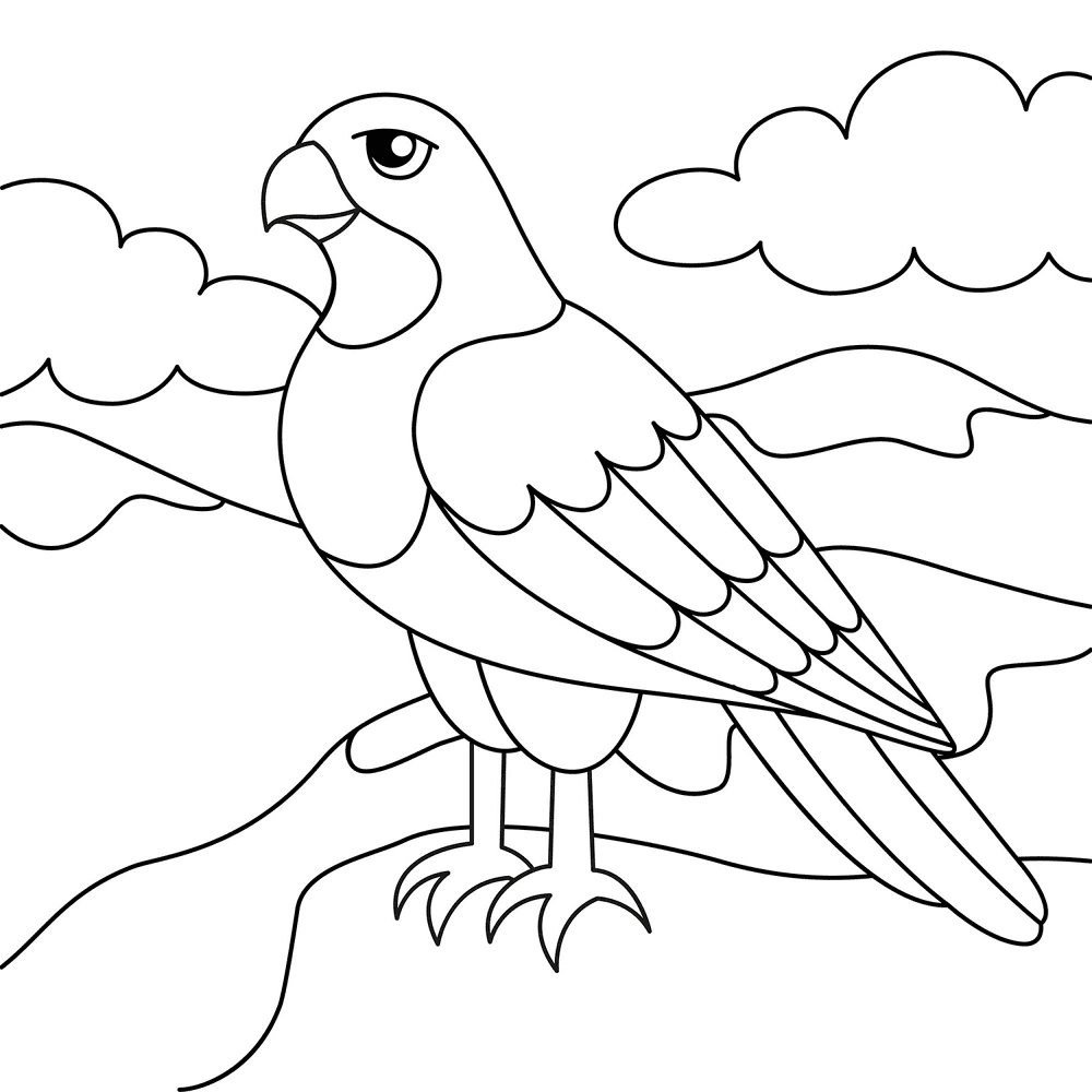 Hawk 2 Coloring Page Md Coloring Page — Free Printable — free printable coloring page