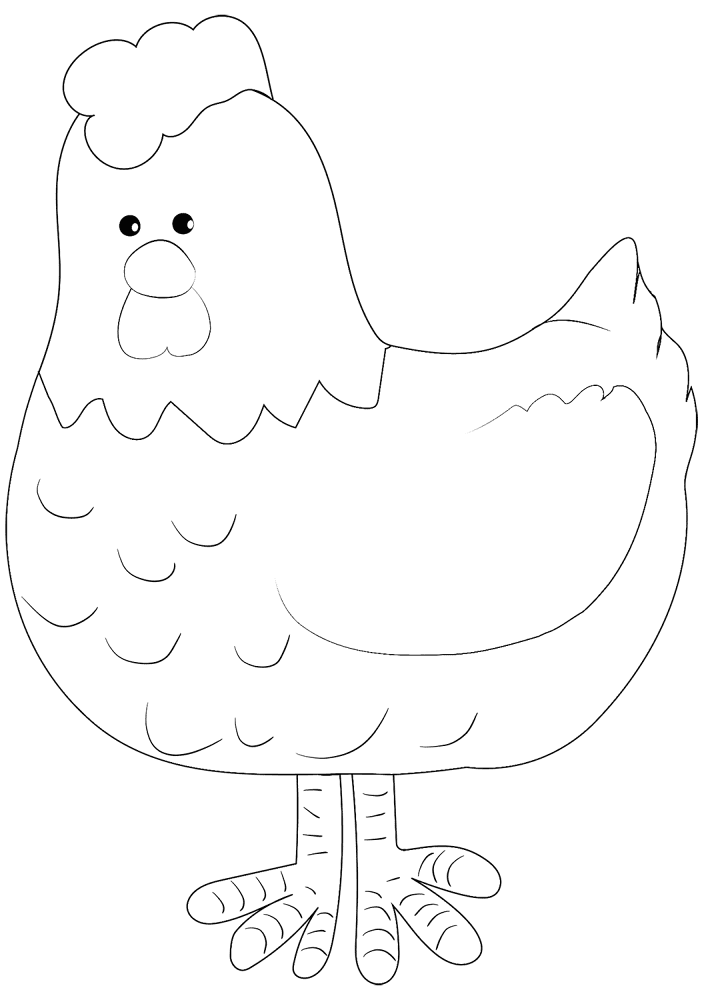 Hen Coloring Page Md Coloring Page — Free Printable — free printable coloring page
