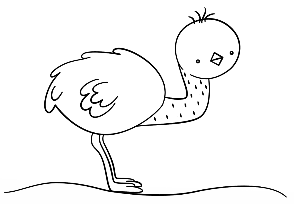 Kawaii Emu Coloring Page Md Coloring Page — Free Printable — free printable coloring page