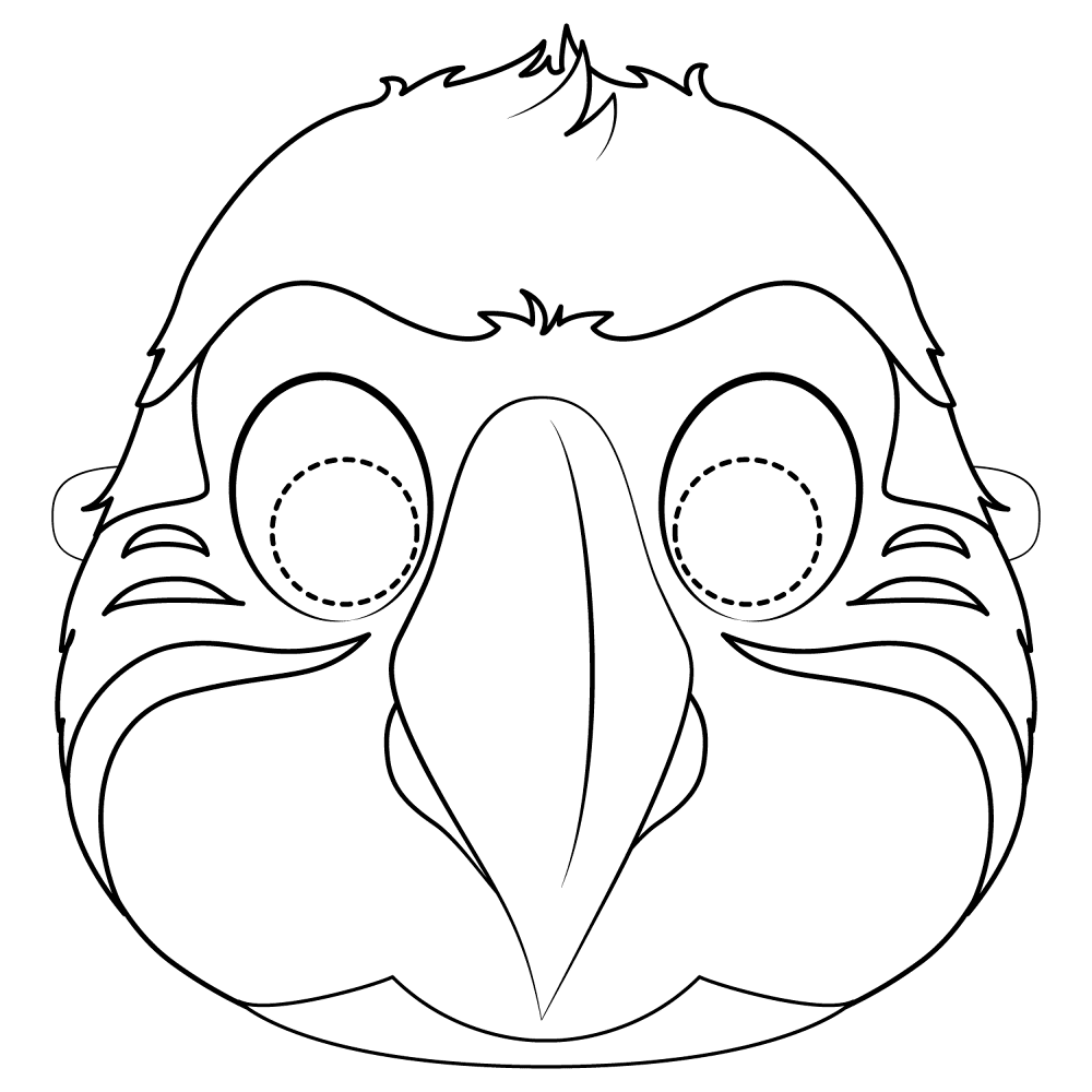 Macaw Mask Coloring Page Md Coloring Page — Free Printable — free printable coloring page