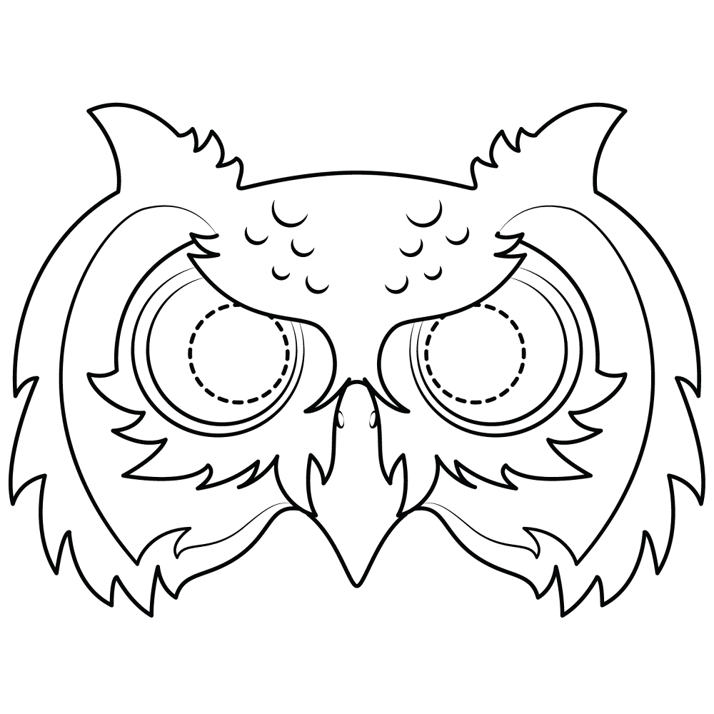 Owl Mask Coloring Page Md Coloring Page — Free Printable — free printable coloring page
