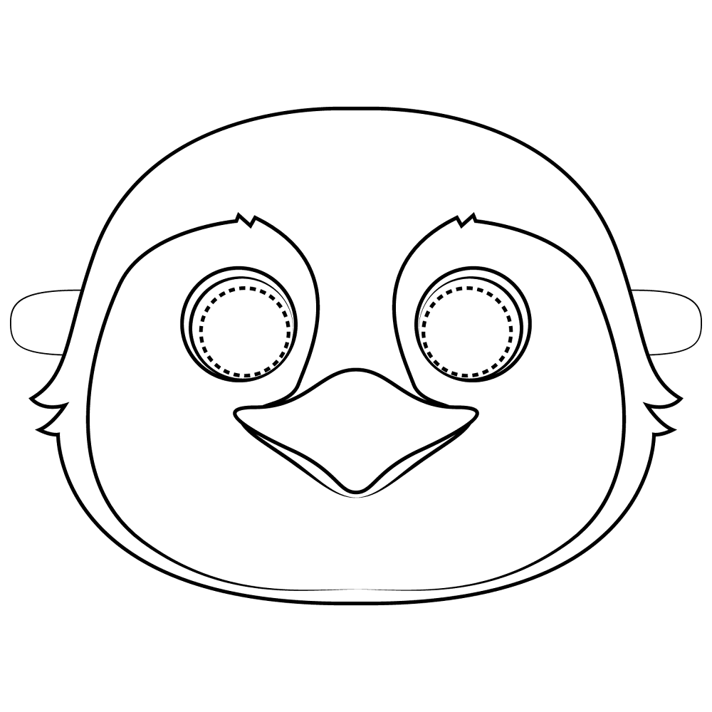 Penguin Mask Coloring Page Md Coloring Page — Free Printable — free printable coloring page