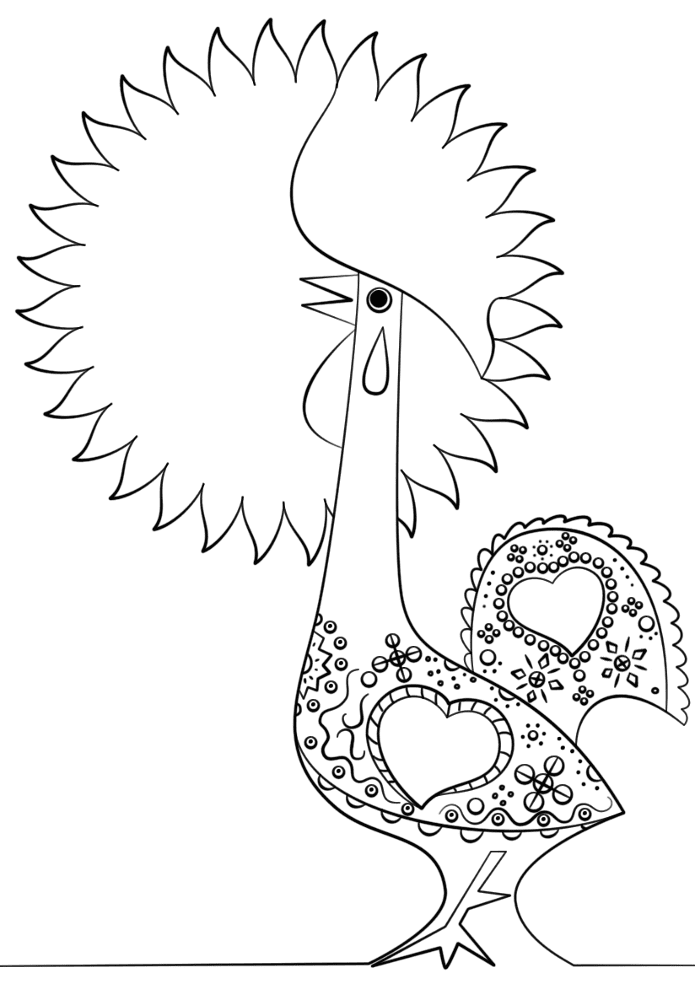 Portuguese Rooster Coloring Page Md Coloring Page — Free Printable — free printable coloring page