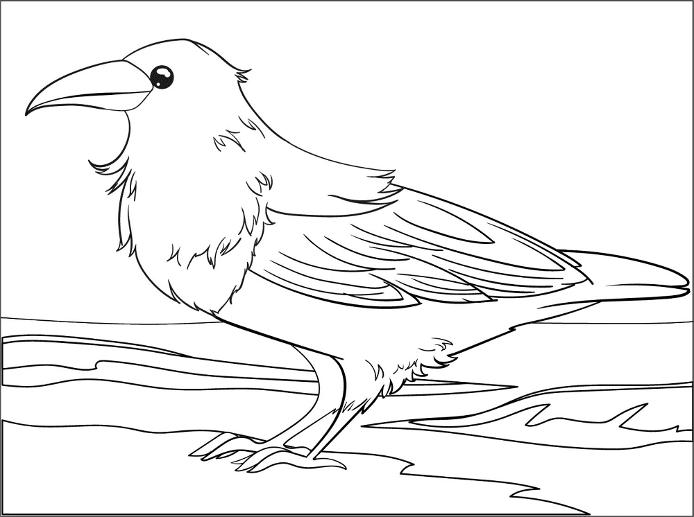Raven Coloring Page Md Coloring Page — Free Printable — free printable coloring page