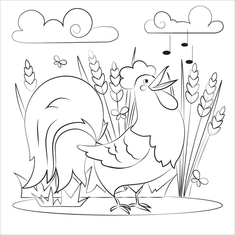 Rooster Coloring Page Md Coloring Page — Free Printable — free printable coloring page