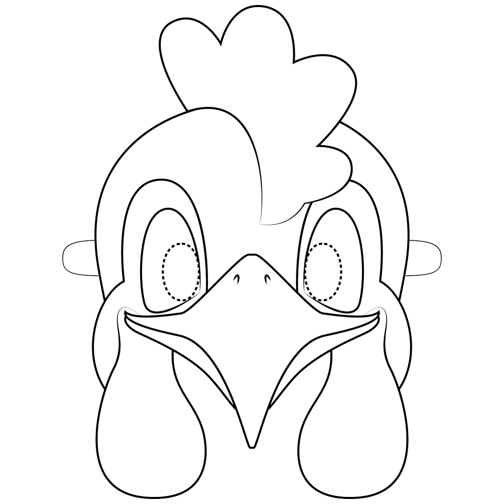 Rooster Mask Coloring Page Md Coloring Page — Free Printable — free printable coloring page