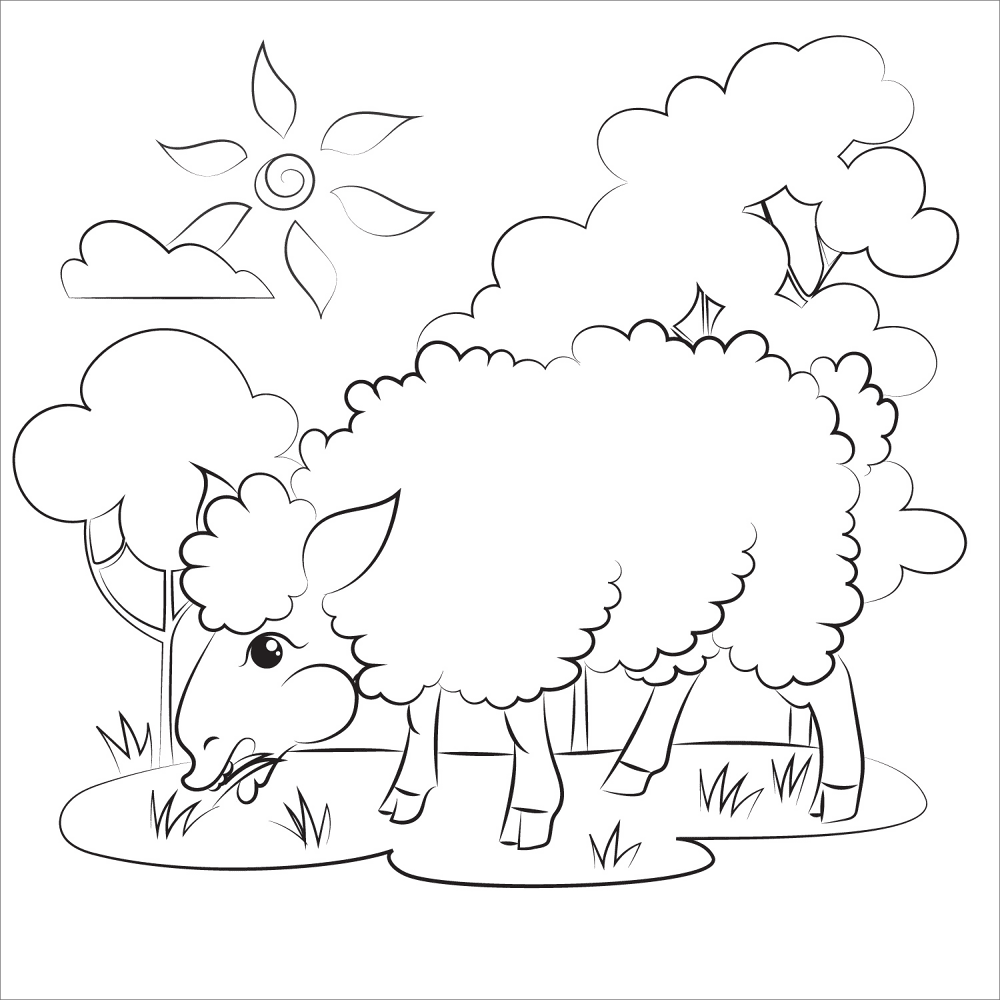Sheep Coloring Page Md Coloring Page — Free Printable — free printable coloring page