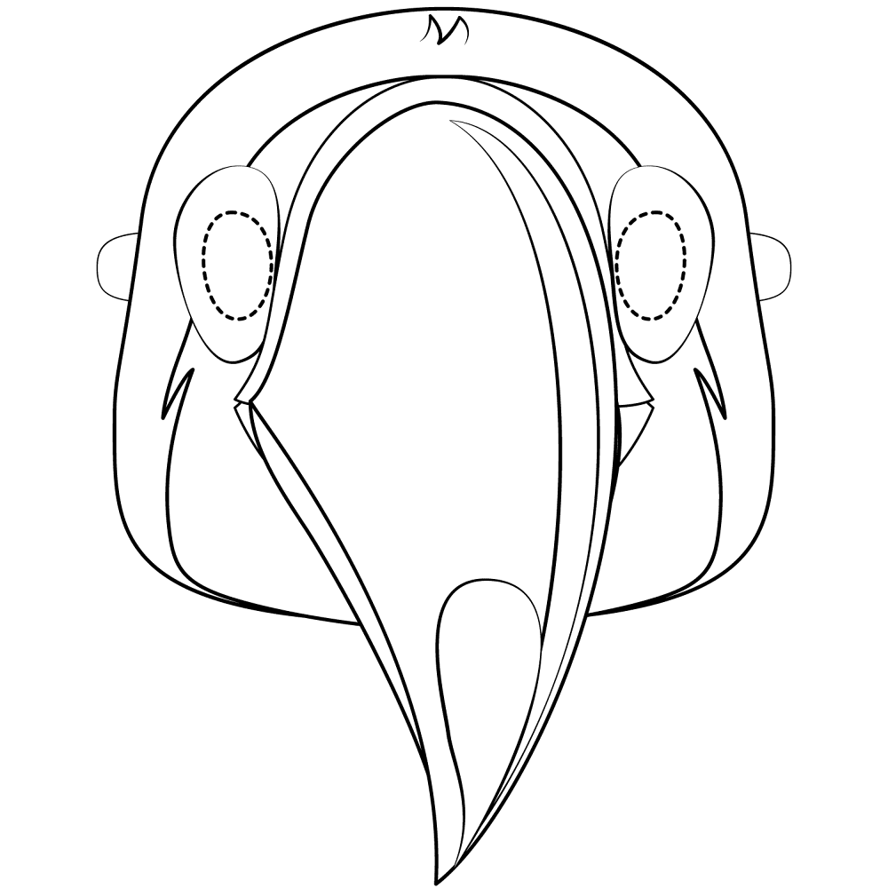 Toucan Mask Coloring Page Md Coloring Page — Free Printable — free printable coloring page