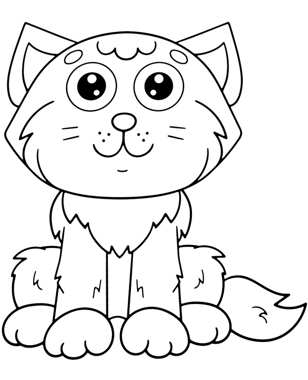 Cat Coloring Page Kitten Coloring Page — Free Printable — free printable coloring page