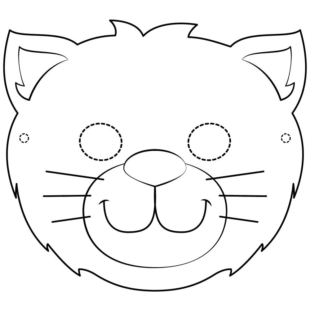 Cat Mask Coloring Page Md Coloring Page — Free Printable — free printable coloring page