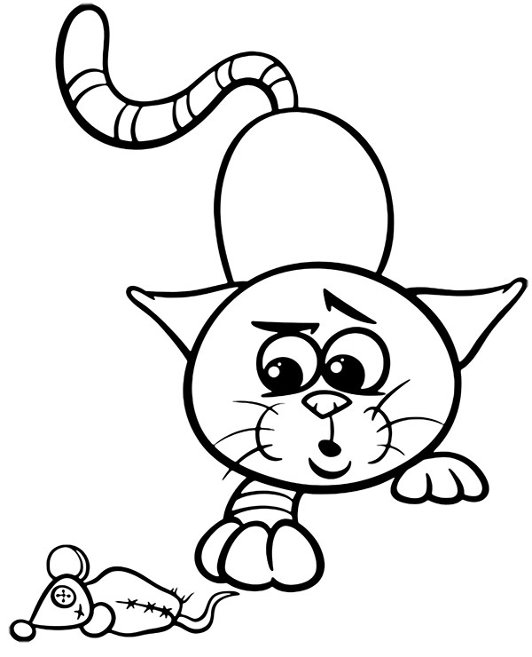 Cat Mouse Printable Coloring Page Coloring Page — Free Printable — free printable coloring page