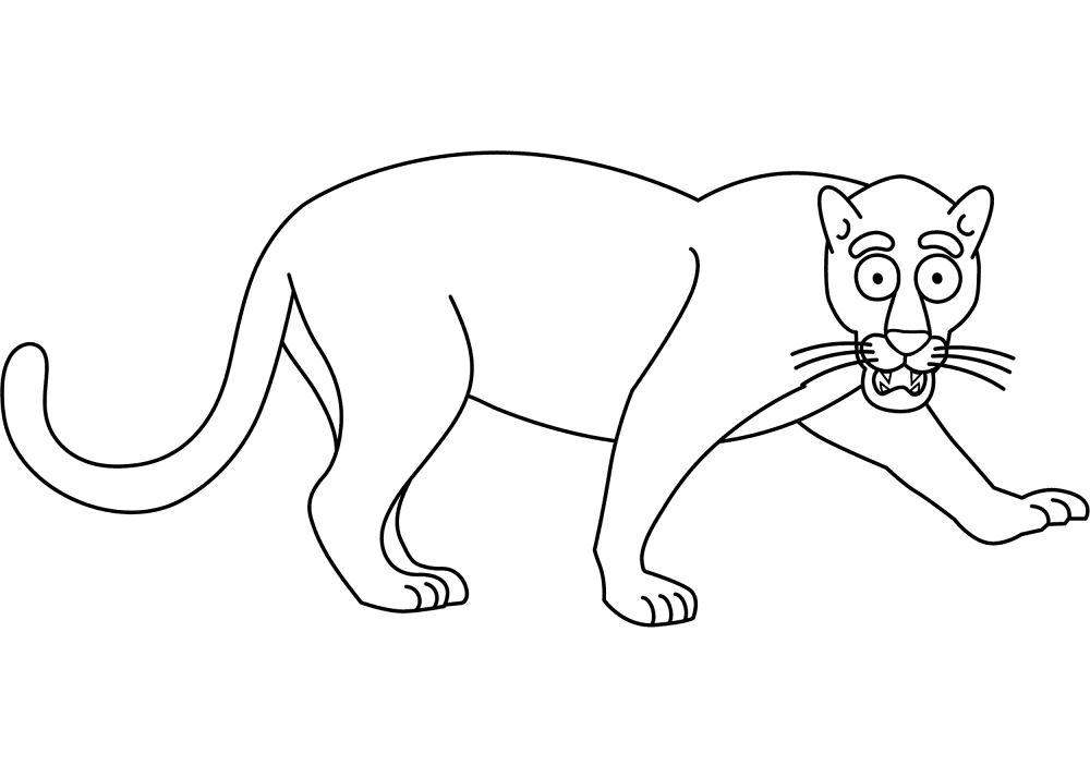 Funny Panther Coloring Page Md Coloring Page — Free Printable — free printable coloring page