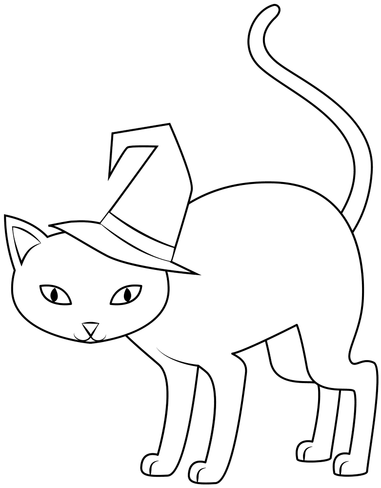 Halloween Cat Coloring Page Md Coloring Page — Free Printable — free printable coloring page