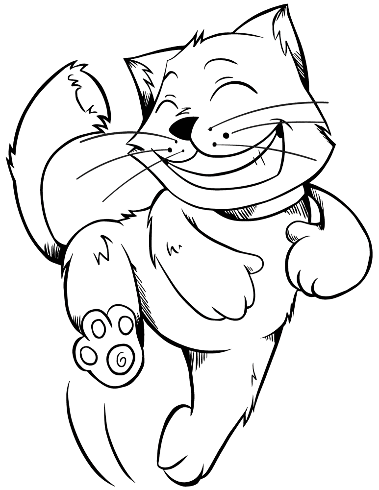 Happy Dancing Cat Coloring Page Md Coloring Page — Free Printable — free printable coloring page