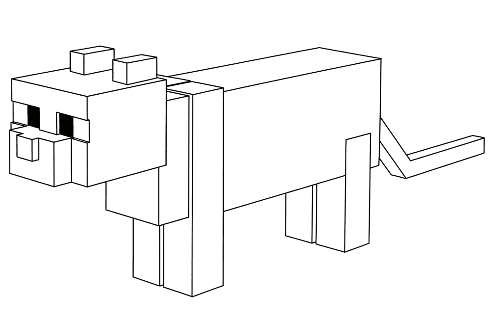 Minecraft Cat 1 Md Coloring Page — Free Printable — free printable coloring page
