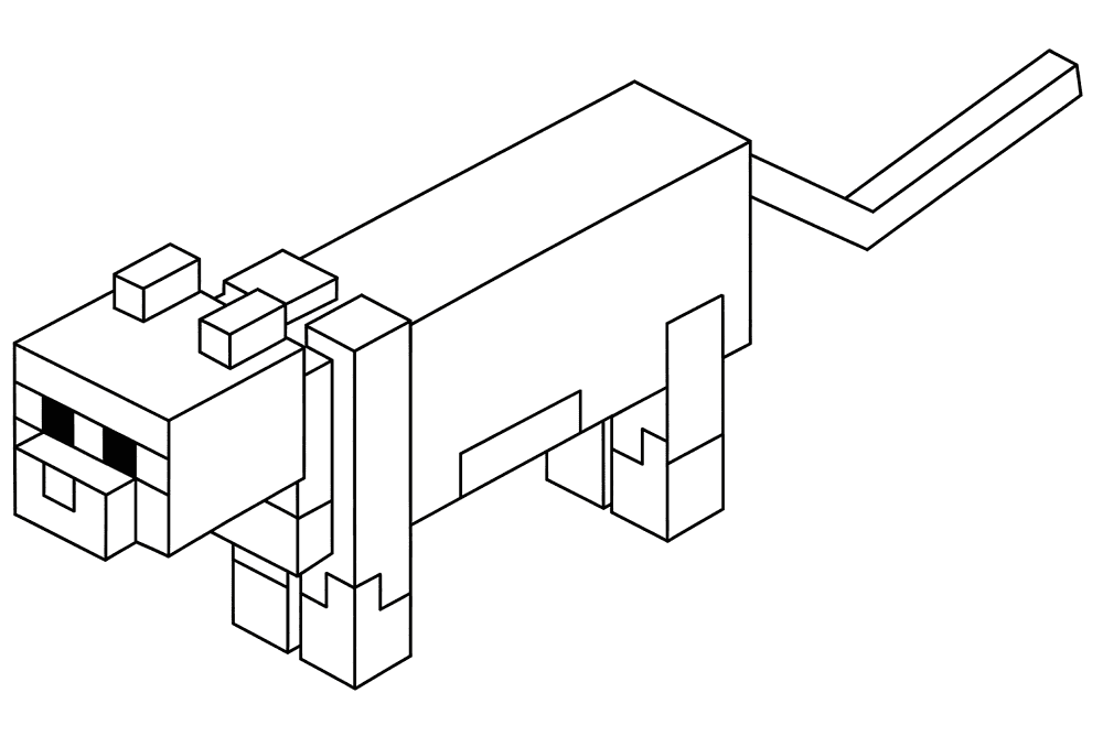 Minecraft Red Cat Md Coloring Page — Free Printable — free printable coloring page