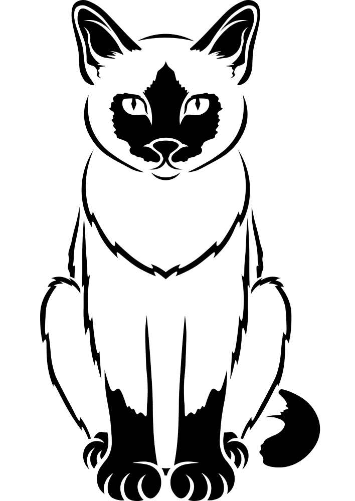 Siamese Cat Coloring Page Md Coloring Page — Free Printable — free printable coloring page