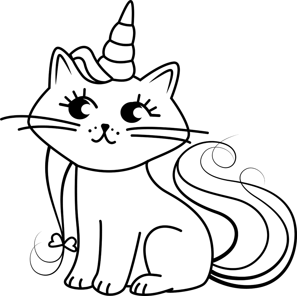Unicorn Cat Coloring Page Md Coloring Page — Free Printable — free printable coloring page