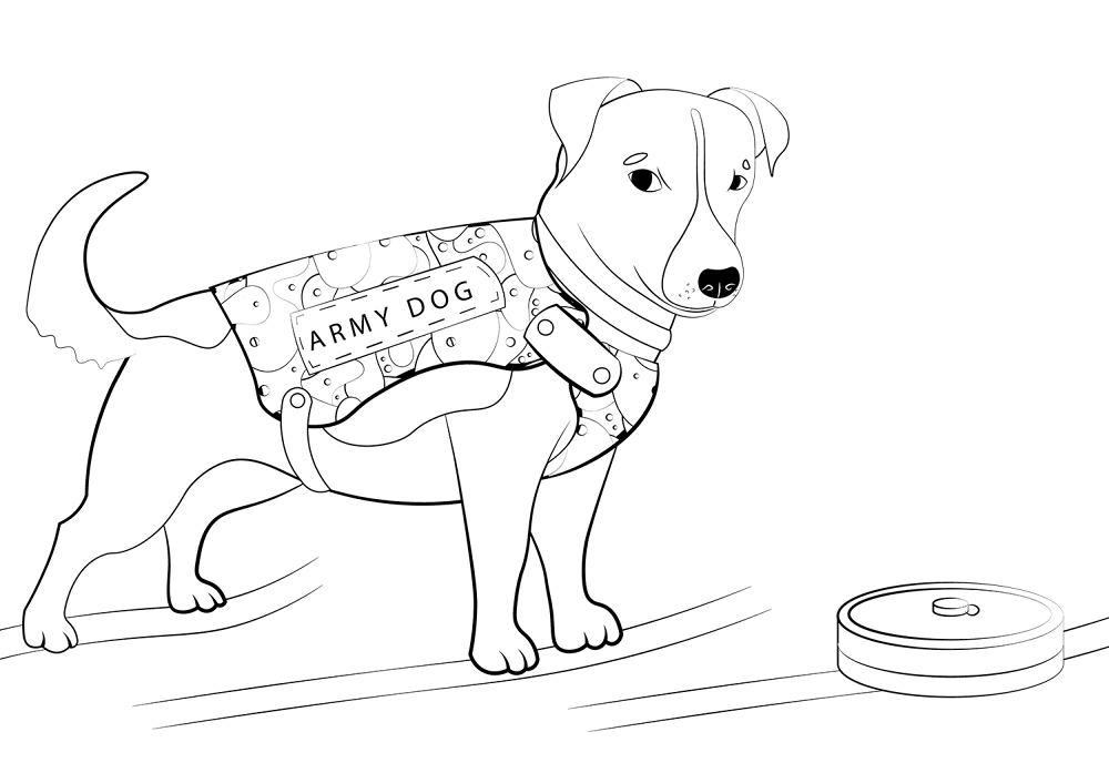 Army Dog Coloring Page Md Coloring Page — Free Printable — free printable coloring page
