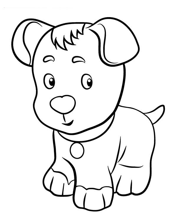 Cartoon Dog Coloring Page Puppy Coloring Page — Free Printable — free printable coloring page